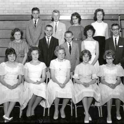 Traill County Rural Schools, Eighth Grade Graduates photo, 1962