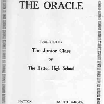 Hatton High School 1916 Yearbook: Inside Title and Credit page
