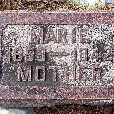 Grave-marker, Marie (Olson) Norby, courtesy US Find-a-Grave: Arnegard Cemetery, Traill County, ND