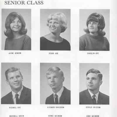 Hatton High School 1968 Yearbook: Class of 1968 Senior photographs, page 1
