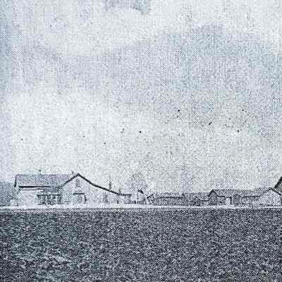 Phillip Bohnsack farmstead, 1907 postcard photograph sent to Laura Bohnsack, Phillip's daughter