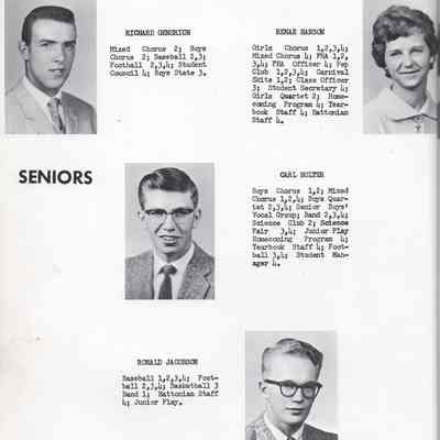 Hatton High School 1960 Yearbook: Class of 1960 Senior photographs, page 2