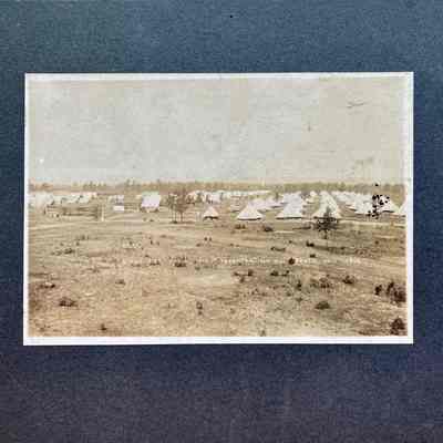 ND National Guard First Infantry at McCoy Training Camp, Sparta, WI: Birds eye view of camp site in 1910
