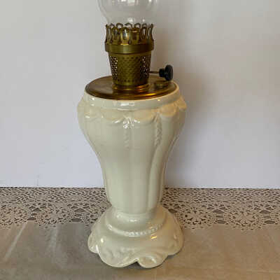 White Porcelain Kerosene Lamp