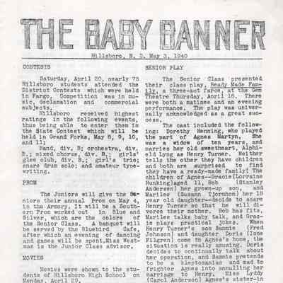 Hillsboro High School 1940 News: May 3 issue