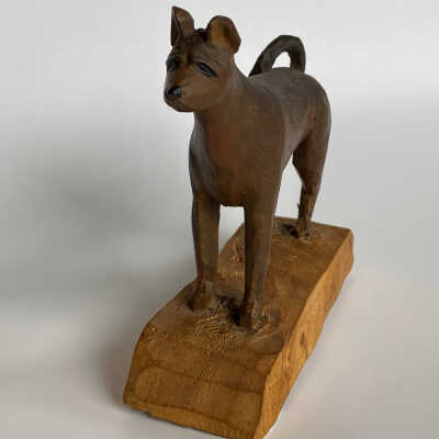 Hand-Carved Dog Figurine - McGee