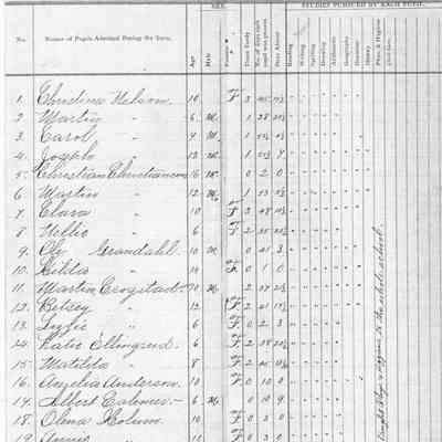 Blanchard School No. 5, 1889 Teacher's Report, Spring Term