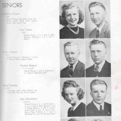 Hatton High School 1943 Yearbook: Class of 1943 Senior photographs, page 10