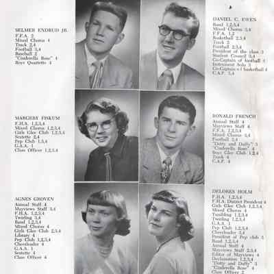 Mayville High School 1951 Yearbook: Senior photos, second page