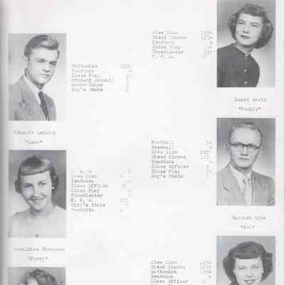 Hatton High School 1951 Yearbook: Class of 1951 Senior photographs, page 1