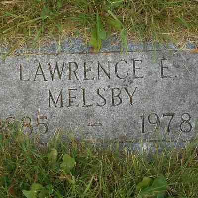 Grave-marker, Lawrence Edward Melsby: Gilman Lutheran Cemetery, Spring Valley, WI, courtesy US Find-a-Grave