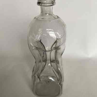 Pinched Glass Whiskey Bottle