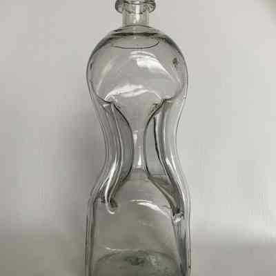 Pinched Glass Whiskey Bottle