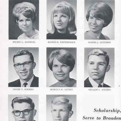 Hillsboro High School 1968 Yearbook: Class of 1968 Senior photographs on page 20
