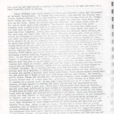 Pages 24-25 in Walt Bohnsack's family history document: Erwin Bohnsack family