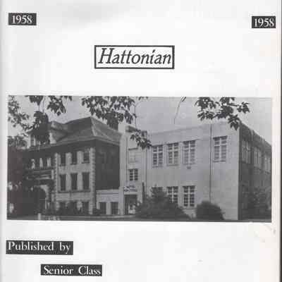 Hatton High School: 1958 Yearbook title page