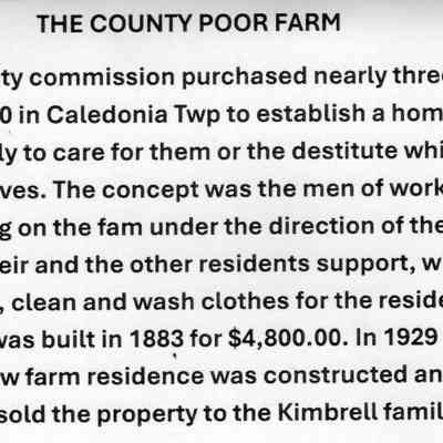Traill County Poor Farm, Section 2, Caledonia Township: Brief history by John Wright