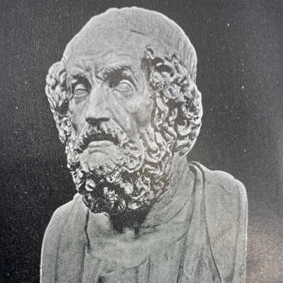 Illustration--bust of Homer: Homer’s Odyssey - Lillie Plummer Library
