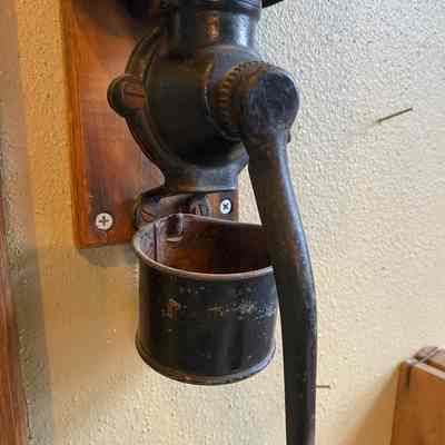 Mahogany No. 8 Wall Mounted Coffee Grinder