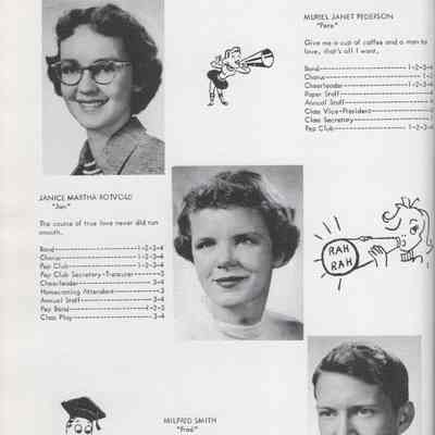 Hillsboro High School 1956 Yearbook: Class of 1956 Senior photographs: page 20