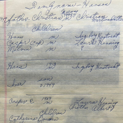 Hanson notes by Aagot Nysveen
