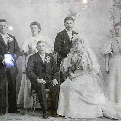 Mary Arnegard and Andrew Swenson wedding party