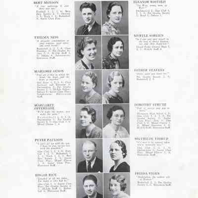 Hatton High School 1934 Yearbook: Class of 1934 Senior photographs, page eight