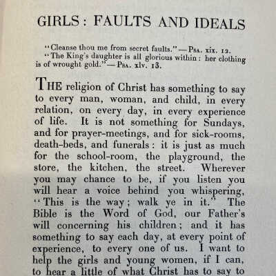 Girls: Faults and Ideals