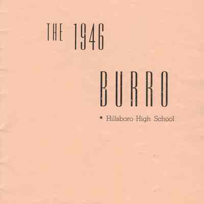 Hillsboro High School: 1946 Yearbook title page