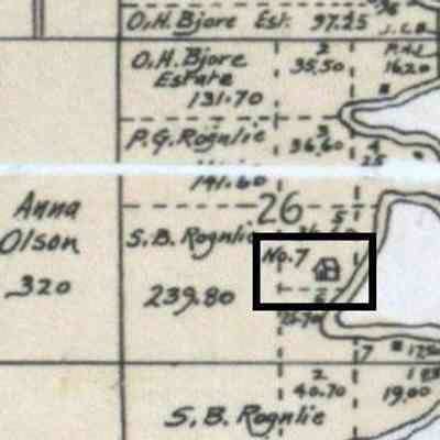 1900 map, Caledonia Township, Traill County, ND: Caledonia School No. 7 was located in the SE Qtr. of Sect. 26