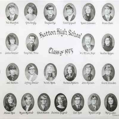 Hatton High School: Class of 1973 graduating students