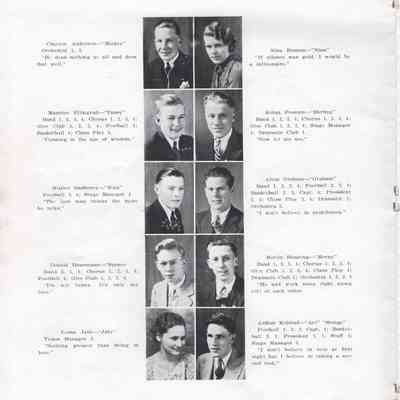 Hillsboro High School 1935 Yearbook: Class of 1935 students: page four