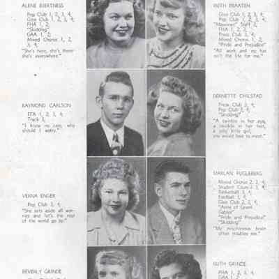 Mayville High School 1947 Yearbook: Senior photos, second page