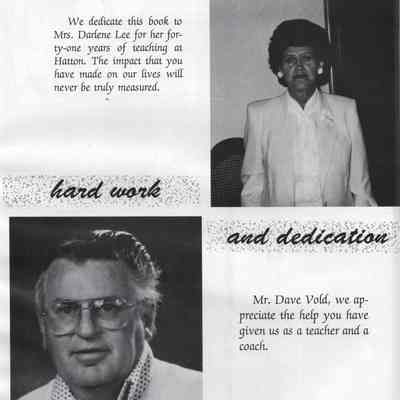 Hatton High School 1991 Yearbook: Dedications, page 4