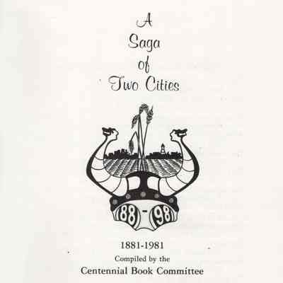 Mayville-Portland Centennial, 1881-1981, A Saga of Two Cities: Book Title page