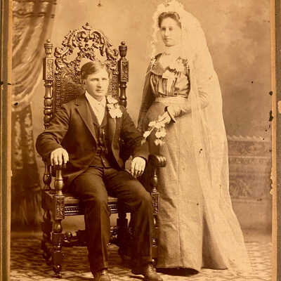 Wedding Photo of Sigvart & Ida (Thorstad) Mastrud