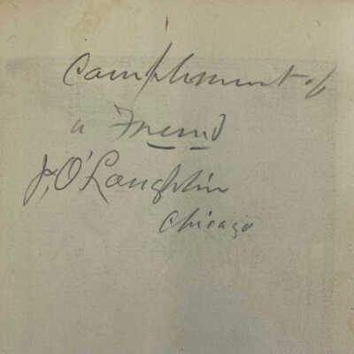 Inscription: Peck’s Bad Boy and His Pa - Lillie Plummer Library