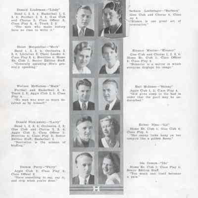 Hillsboro High School 1933 Yearbook: Class of 1933 Senior photographs on page four