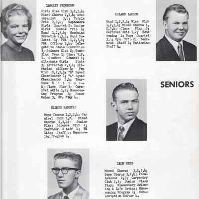 Hatton High School 1960 Yearbook: Class of 1960 Senior photographs, page 3