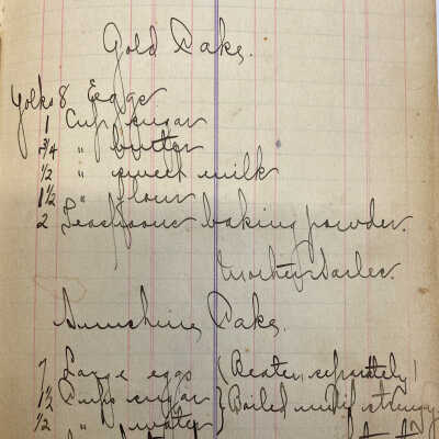Agnes Sarles Ledger/Recipe Book