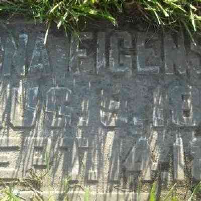 Grave-marker, Anna (Thomassen) Figenskau, courtesy US Find-a-Grave: Esther Pioneer Cemetery, Polk County, MN