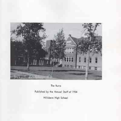 Hillsboro High School 1954 Yearbook: Inside Title page