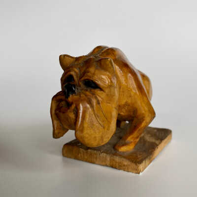 Hand-Carved Dog Figurine - McGee