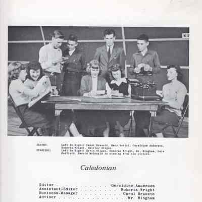 Caledonia High School 1950 Yearbook: Caledonian yearbook staff