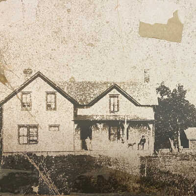 Postcard of Hilda Rosted's Home to a Miss Clara Solvason