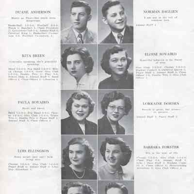 Hillsboro High School 1949 Yearbook: Class of 1949 Senior photographs, page 1