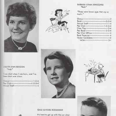 Hillsboro High School 1956 Yearbook: Class of 1956 Senior photographs: page 11