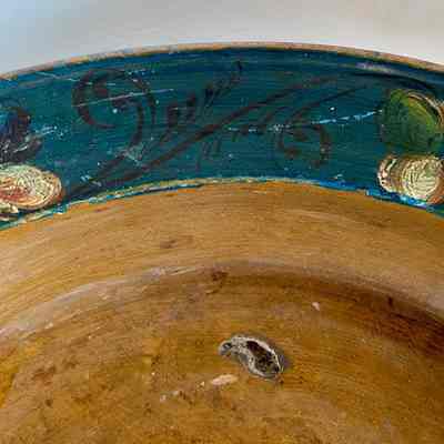 Norwegian Rosemaled Wooden Bowl