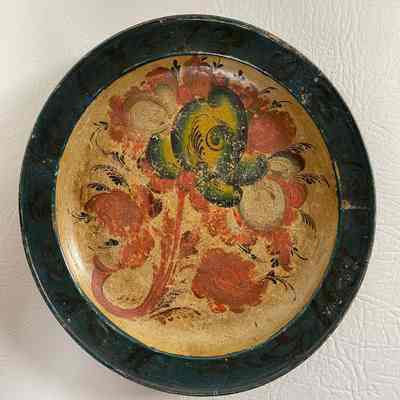 Small Norwegian Rosemaled Plate