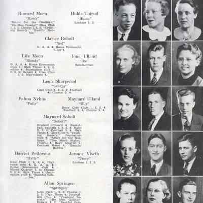 Mayville High School 1937 Yearbook: Senior photos, page eleven